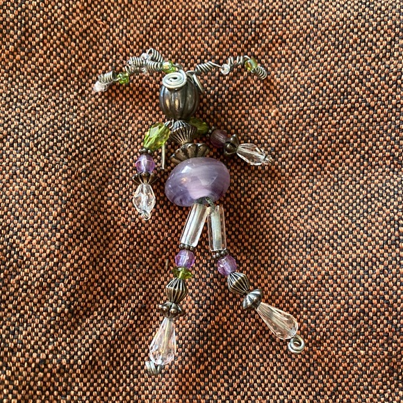 Whimsical Flexible Pin Woman Figure - One of a Kind - Picture 2 of 9